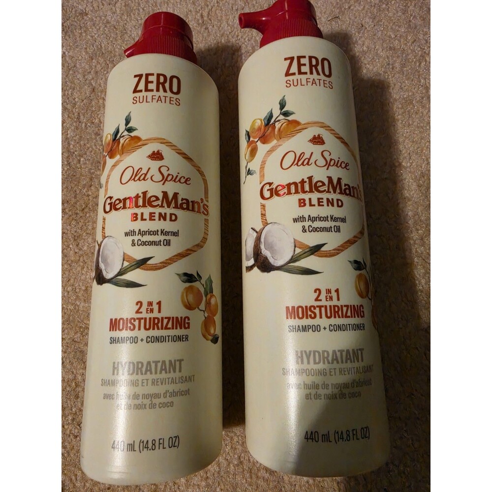 2 Pack Old Spice Gentleman’s Blend with Apricot Kernel & Coconut Oil, 2-in-1